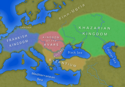 8th century Frank, Avar and Khazar kingdoms