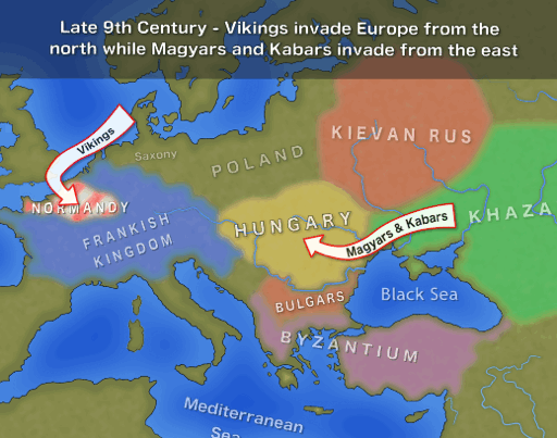 9th century Viking and Magyar invasions of Europe